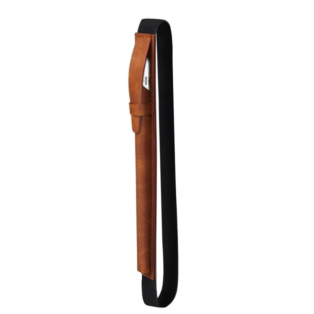 Bolsillo adaptador para portalápices para Apple Pencil (1.ª y 2.ª generación), funda de piel vegana elástica de primera calidad compatible con iPad Pro, iPad Pencil Case208