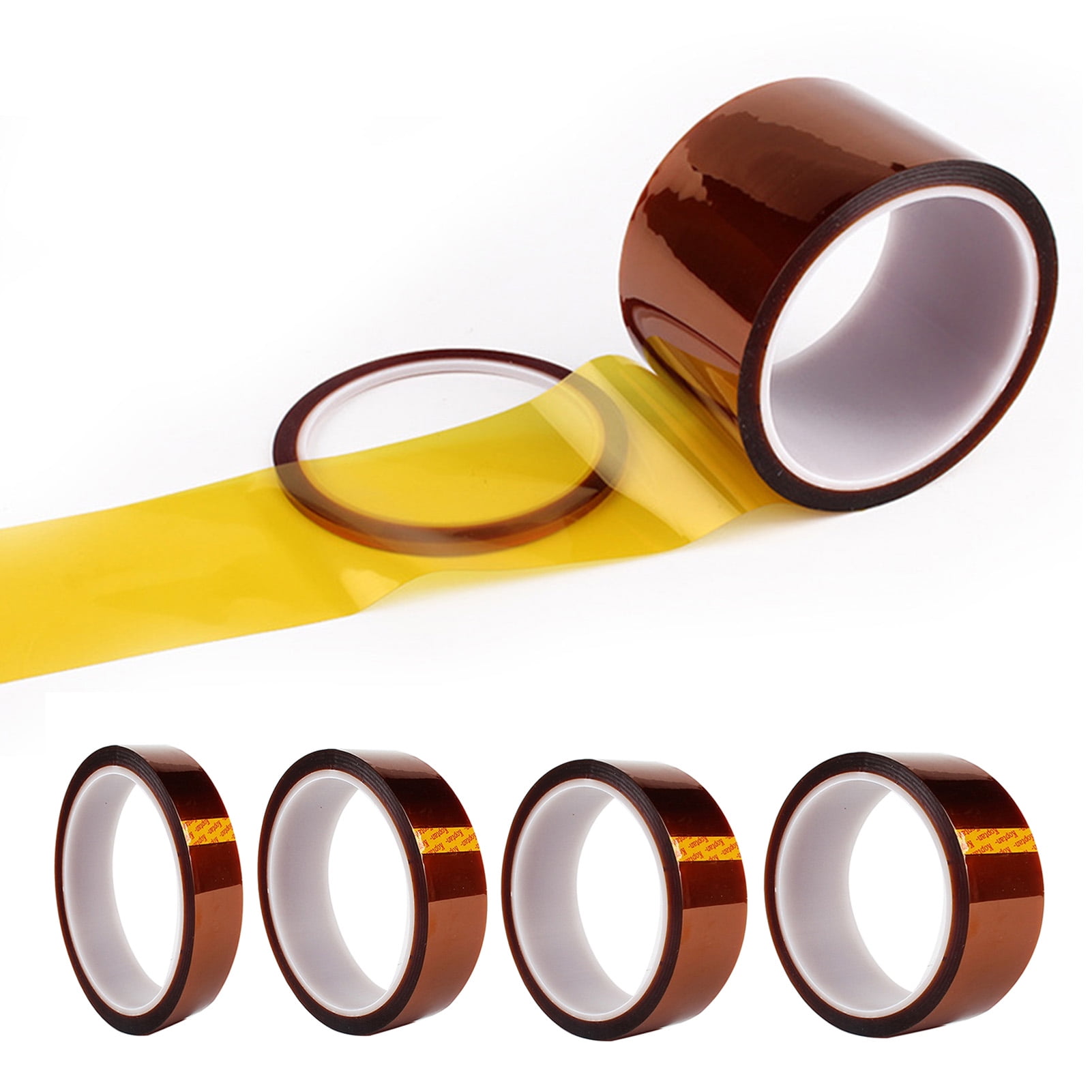 Adhesive Tapes 3 Rolls 10mm*30m Kapton Adhesive Tape High Temperature