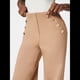 thumbnail image 5 of Pantalones de Vestir de Pierna para Mujer, de Cintura Alta, Elásticos, para Trabajo, Oficina, Negocios, Informales, con Bolsillos. Marrón S, 5 of 7