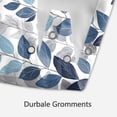 thumbnail image 6 of Blue Shower Curtain, Leaves Shower Curtains for Bathroom Floral Watercolor Leaves on The Top Shower Curtain, Natural Botanical Shower Curtain 12 Pack Hooks Fabric Waterproof Home Decor 72x72, 6 of 6