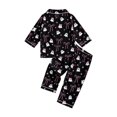 thumbnail image 5 of JAJAHO Girls Halloween Pajamas Cute Ghost Long Sleeve Button Down 2 Piece Pjs Loungewear Set For Kids 3-14Y, 5 of 5