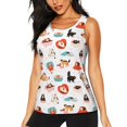 thumbnail image 1 of Balery funny cats celebrating Valentine's Day Camiseta sin mangas estampada ligera para mujer, tops de entrenamiento sin mangas, camisetas de yoga transpirables de secado rápido.-Small, 1 of 7