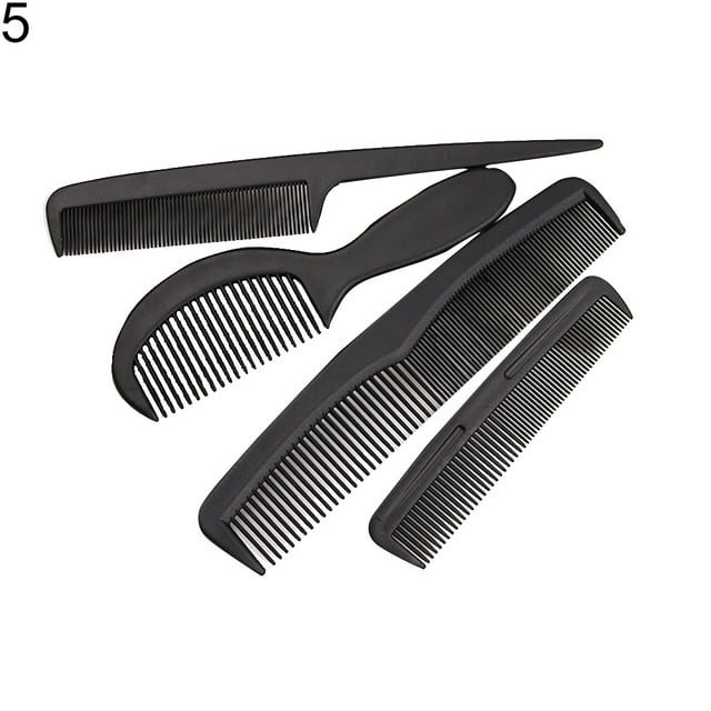 Trayknick 4Pcs Hair Styling Cutting Comb Set Professional Plastic Hairdressing Barber Tool