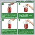 thumbnail image 5 of Henotian Mason Jar Vacuum Sealer Kit, Electric Sealer for Wide, Regular Mouth Mason Jars, Portable Vacuum Sealer for Jars,Includes 20 Lids, 5 of 6