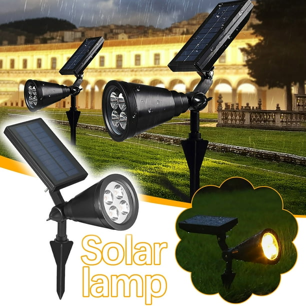 Xihbxyly Lámpara de Araña para Exteriores, Luz Led para Patio y Jardín, Resistente Al Agua Ip65, 4 Luces Led, Panel de Silicio Policristalino, Ahorro de Energía, Decoración para Terrazas y Jardines,