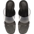 thumbnail image 4 of Schutz Victorie Black Clear Straps Slip On Open Toe Block Heeled Sandals (Black, 8), 4 of 6