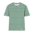 thumbnail image 4 of QUNYINEY Womens Shirts Striped Short Sleeve Casual Crew Neck Tops Slim Pullover T-Shirts, 4 of 4