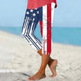 thumbnail image 4 of Cutuoiiu Plus Size Womens American Flag Print Capri Leggings Stretchy Casual Trousers Gifts, 4 of 5