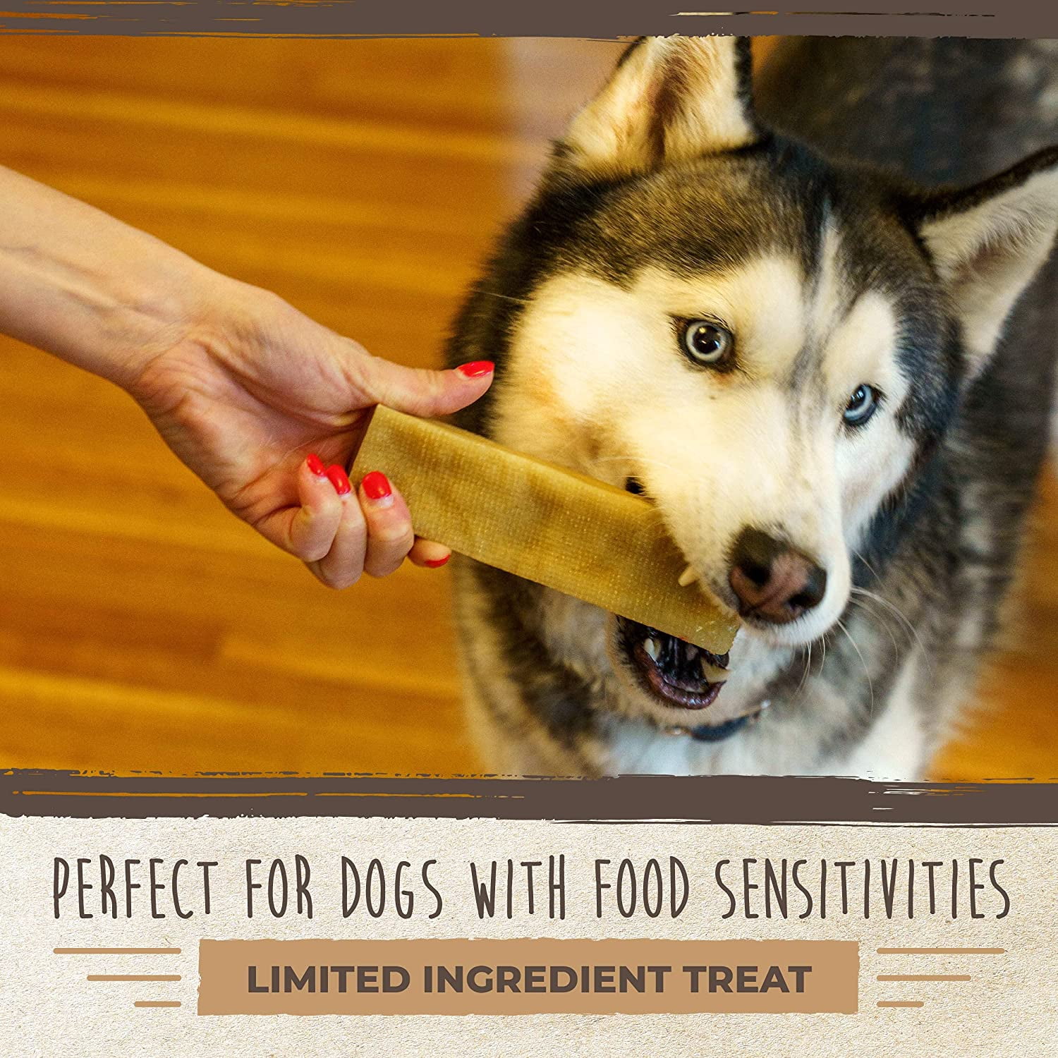 Mighty Paw Yak Cheese Himalayan Dog Chews, Natural Long Lasting Treats for Dogs (Large, 4 Pack)