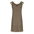 thumbnail image 7 of Summer Fashion Dresses for Womens 2025 Plus Size Plus Size Casual Solid Sleeveless V-Neck Dress, 7 of 7
