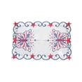 thumbnail image 2 of Cififendec 4th of July Embroidered Placemat, 17.72"×11.81", Patriotic Hollow Butterfly Star Table Mat for Independence Day Dining Table and Home Decor, 2 of 5