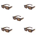 thumbnail image 1 of kurtrusly Rectangular Lightweight Frame Protection For Fashionable Look PC Materials Eyeglasses Leopard print frame 5Set, 1 of 6