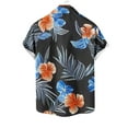 thumbnail image 4 of USNSM Fashion Hawaiian Shirt for Men Big and Tall Loose Fit Shirt Short Sleeve Casual Lapel Button Down Holiday Beach Shirts Orange XL, 4 of 4
