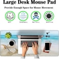 thumbnail image 2 of Office Desk Mat Keyboard Pad, Gaming Mouse Pad Large Desk Pad, The Desk Mat Waterproof Non-Slip Rubber Base, 35.4 X 15.7 inch for Work/Game/Office/Home Seashells, Ocean Seashells Sandy Beach, 2 of 6