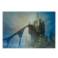 thumbnail image 3 of Medieval Cutting Board, Old Castle on the Hill Royal Stories of Middle Age Mist, Decorative Tempered Glass Cutting and Serving Board, Small Size, Grey Blue, by Ambesonne, 3 of 5