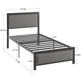 thumbnail image 6 of Taomika, Twin Size Platform Bed Frame with Headboard ,Grey Bed Frame, 6 of 6