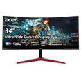 thumbnail image 1 of Acer Nitro 34 UWQHD 3440 x 1440 1500R Curved PC Gaming Monitor | AMD FreeSync Premium | Up to 180Hz Refresh | 1ms (VRB) | 400nit | DisplayHDR 400 | 1 x DP 1.4 & 2 x HDMI 2.0 | XZ342CU Vbmiiphx, 1 of 5