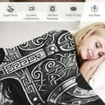 thumbnail image 3 of Flannel Throw Blanket Norse God with and Viking Warrior Engraving Style on The Black Home Decorative Warm Cozy Soft Blanket for Couch Sofa Bed, 3 of 6
