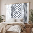 thumbnail image 3 of Navy Blue Boho Tapestry for Bedroom Wall Hanging Tapestry, Vintage Southwestern Geometric Stripes Ceiling Backdrop Tapestries Poster Blanket Wall Decor for Teens Room Living Room Dorm 39" x 59", 3 of 8