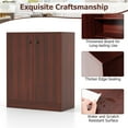 thumbnail image 6 of Costway 2-Door Storage Cabinet Freestanding Storage Organizer with 3-Tier Shelf Entryway Brown, 6 of 10