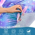 thumbnail image 3 of Yayeee Kitchen Curtains Light Filtering 27"x24" Rod Pocket Short Cafe Window Panel, Pink Starfish Pattern, 3 of 7