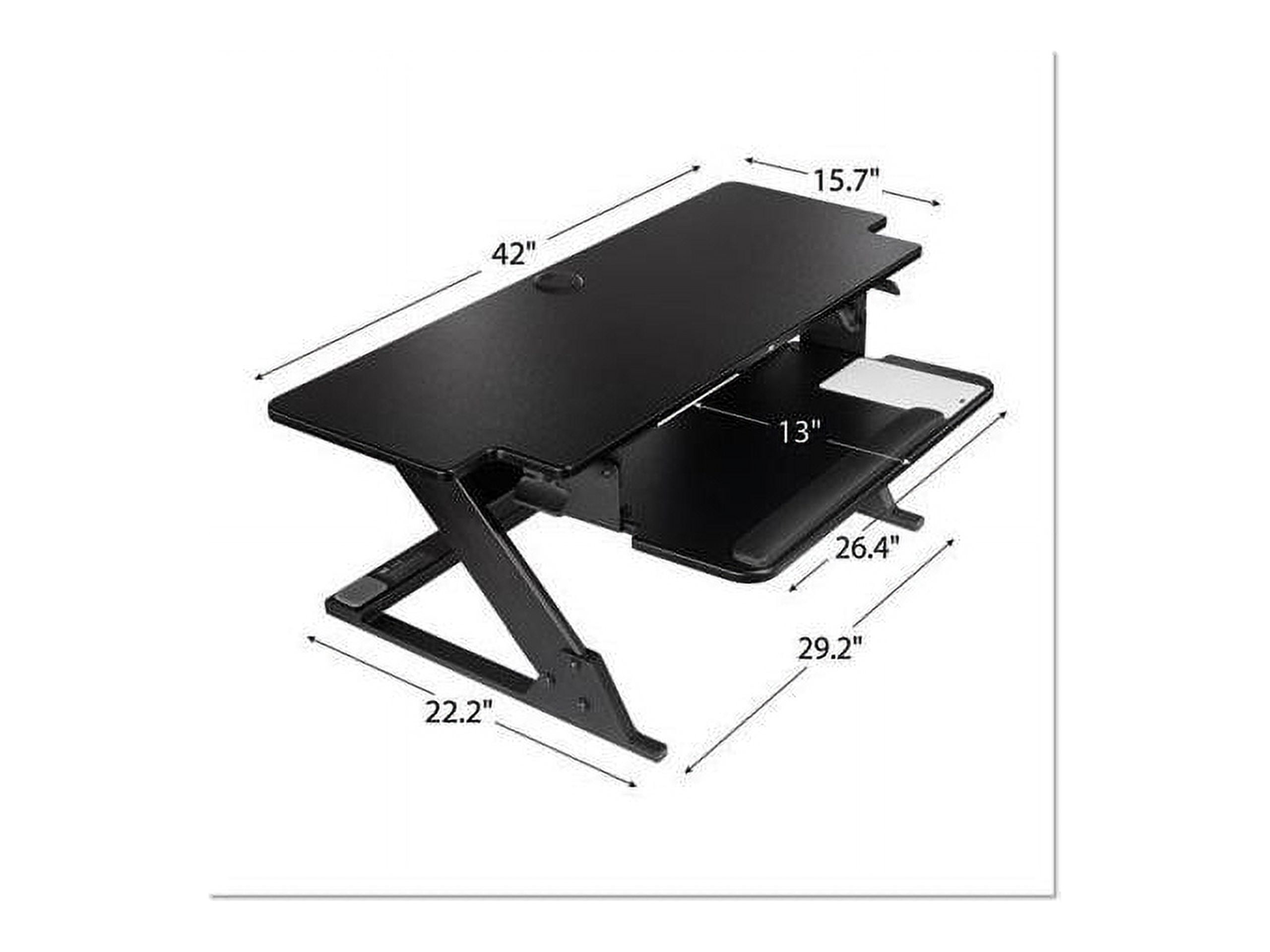 3M SD70B Precision Standing Desk XL Easy Lift, Primary Work Surface Large Enough to Fit Two 27" Monitors and Lift Up to 45 lbs - Black - MMM SD70B