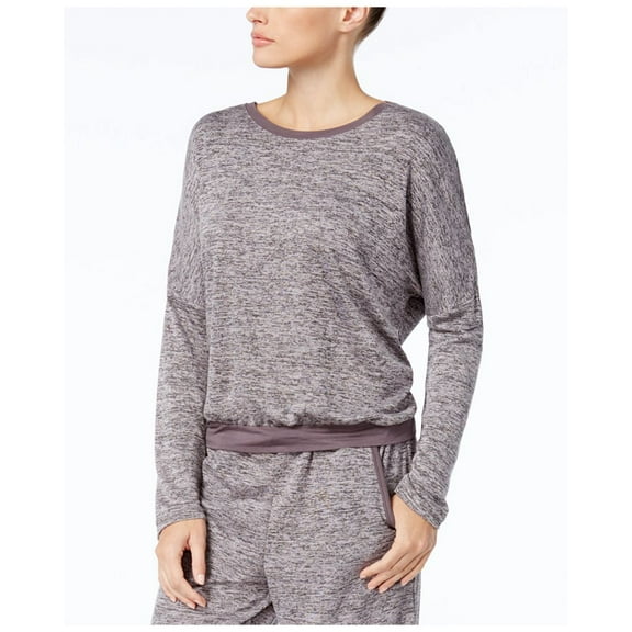 Alfani French Terry Pajama Top Steel Heather Gray X-Small