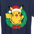 thumbnail image 3 of Pokémon - Pikachu Lights Wreath - Women's Short Sleeve Graphic T-Shirt, 3 of 5