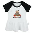 thumbnail image 1 of I Lava You Funny Dresses For Baby, Newborn Babies Skirts, Infant Princess Dress, 0-24M Kids Graphic Clothes (Black Raglan Dresses, 18-24 Months), 1 of 4