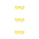 thumbnail image 1 of Minnieouse Gafas de persiana de plástico, llamativas y modernas, hechas de gafas de persiana de plástico, tamaño libre amarillo Type1 NO1, 1 of 6