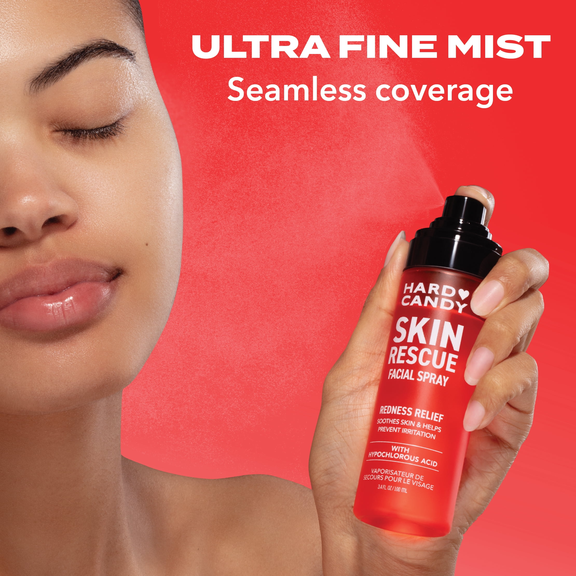 Hard Candy Skin Rescue Spray, Hypochlorous Acid, Redness Relief, Skin Calming Face Mist, 100 mL