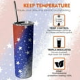 thumbnail image 4 of Patriotic Tumbler 20oz American Flag Tumbler Travel Coffee Mug Skinny Tumblers with Lid and Straw Stainless Steel Insulated Cups 4th of July Gifts for Women and Men, 4 of 6