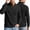 Black, variant on Mens Quarter Button Sweaters Regular Fit Casual Mock Neck Jacquard Knit Pullover Casual Dress Sweaters, Chest Pocket, Fall Winter Sweaters for Business, Office, Travel, Outdoor