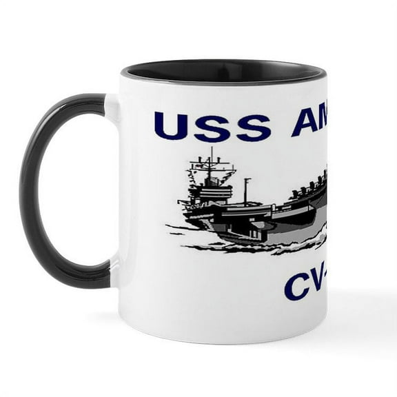 CafePress - USS AMERICA CV 66 Mug - 11 oz Ceramic Mug - Novelty Coffee Tea Cup