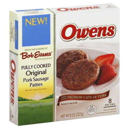 Owens Original Fully Cooked Pork Sausage Patties, 8 Oz., 8 Count