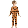 thumbnail image 7 of Boys Pajamas Girls Pajama Pumpkin and Ghost Black Cute Comfortable Cotton Two-piece Pajama Set, 7 of 7