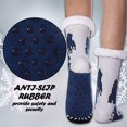 thumbnail image 4 of Mens Fuzzy Slipper Socks Animal Thick Cosy Warm Soft Fleece lined Thermal Winter Non Slip Home Socks, 4 of 6