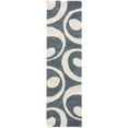 thumbnail image 5 of SAFAVIEH Florida Mirabelle Geometric Shag Area Rug, Slate/Ivory, 6'7" x 6'7" Square, 5 of 10