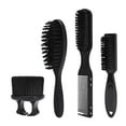 thumbnail image 2 of Brocha de afeitar,Juego de cepillos y peines de barbero Cepillo de limpieza,Peluquería Almacenamiento de polvo Peinado Limpieza de polvo,Cepillo para barba Peine para cortar el cabello, 2 of 8