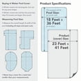 thumbnail image 4 of Winter Swimming Pool Cover for 18 ft x 36 ft Inground Rectangular Pool Size, Top Choice Series, Solid Material, Color - Desert Sand , Pool Cover Choice 601836RCHOICE, 4 of 4