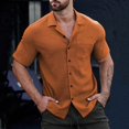 thumbnail image 2 of T-Shirt Mens Comfortable Shirts for Men Mens Solid Color T-Shirt Casual Summer Tops Button Pocket Shirts Short Sleeve Turndown Collar Shirts, 2 of 7