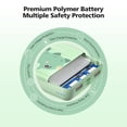 thumbnail image 7 of Portable Charger 10000mAh, Yoobao Mini Cute Power Bank for Girls Fast Charging Compact Battery Pack with Dual USB Output & Dual Inport (2.1A Type-C and 8-Pin Input) - Green, 7 of 7