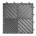 thumbnail image 1 of Big Floors RaceDeck Free-Flow Open Rib Self-Draining Design, Durable Copolymer Plastic Interlocking Modular Garage Flooring Tile (12 Pack), Graphite, 1 of 1