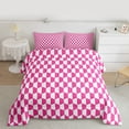 thumbnail image 2 of Homewish Teens Minimalist Hexagon Honeycomb 3 Pieces Queen Comforter Set,Vintage Aesthetic Ultra Soft Bedding Sets,Abstract Geometric Bedding Comforter Set Breathable,Breathable Home Decor, 2 of 8