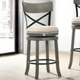 thumbnail image 5 of Furniture of America Zaren Wood Swivel Barstool-Set of 2, Gray, 24-in, 5 of 7