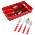 thumbnail image 1 of Gibson 69560.24 24 Piece Casual Living Flatware Set, Red, 1 of 1