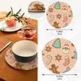 thumbnail image 3 of GZHJMY Cute Gingerbread Cookies Christmas Heat Resistant Trivets Potholders 2PCS, Round Cotton Weave Handmade Pot Holder, Non-Slip Hot Mats Kitchen Dining Plate Mat for Kitchen Pans Bowl Teapot, 3 of 7
