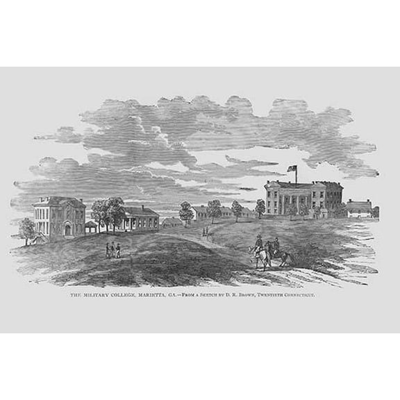 Military College, Marietta, Georgia-Fine Art Canvas Print (20" x 30")