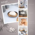 thumbnail image 4 of Evideco French Home Goods Padang Gray Soap Dish Cup Only Rustic Modern Industrial 90% PS 10% Bamboo Soap Dishes, 4 of 8