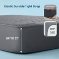 thumbnail image 6 of Sleep Zone Cooling Mattress Pad Full, Waterproof Bedding Protector for Hot Sleepers, Soft & Breathable Mattress Topper, Deep Pocket Mattress Cover, Hotel Quality (Dark Gray，Queen), 6 of 7